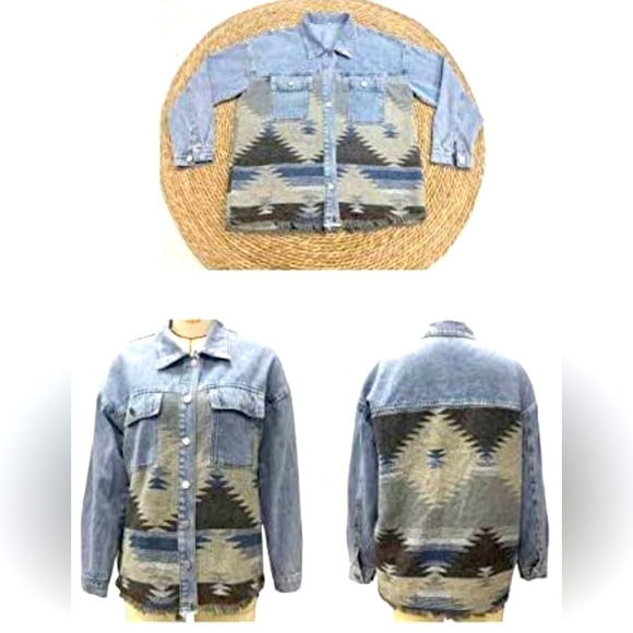 Denim Contrast Chouyatou Jacket size L - Picture 3 of 3